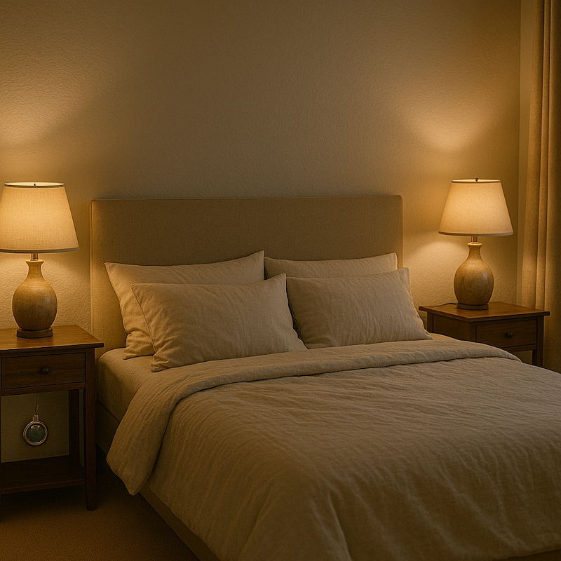 Bedroom with EMF protection Room Shields setup