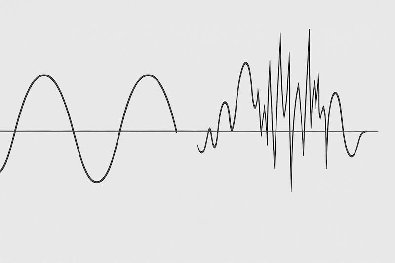 Comparison between clean and dirty electricity sine waves