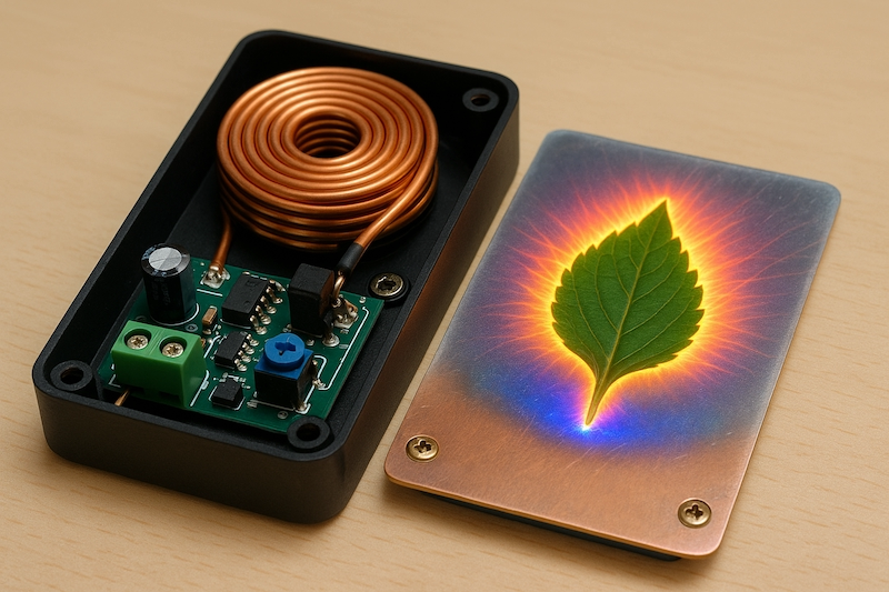 DIY Kirlian photography camera with energy glow
