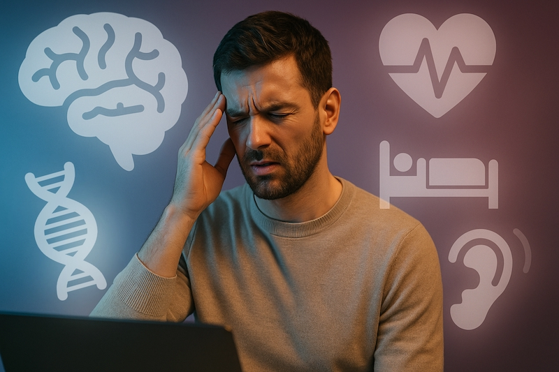 Collage of symptoms from EMF exposure