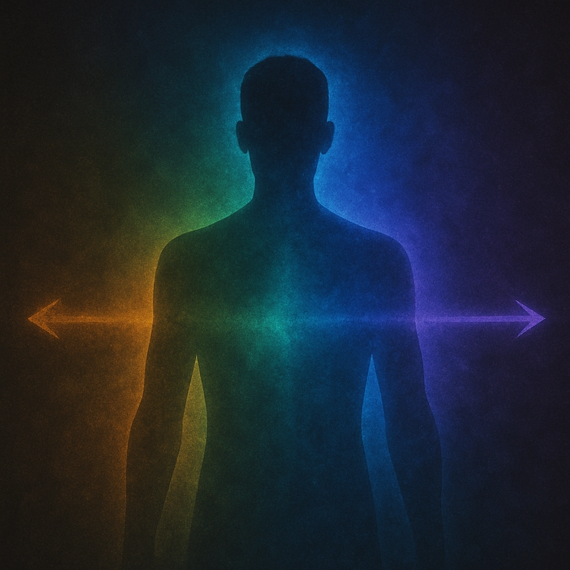 Visualization of energy bodies in disarray—mental, physical, emotional, and spiritual